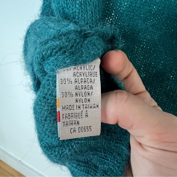 Rw&Co Alpaca Wool Mix Short Sleeve Sweater - Picture 7 of 7